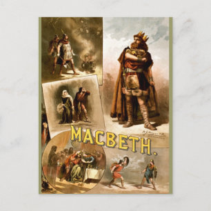 Vintage - Shakespeare's Macbeth, 1884 Briefkaart