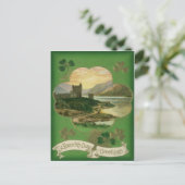 Vintage Shamrock Castle St. Patrick's Dag Kaart (Staand voorkant)