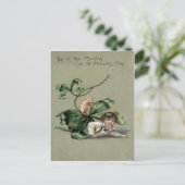 Vintage Shamrock Varken St. Patrick's Dag Kaart (Staand voorkant)