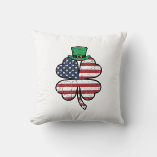 Vintage Shamrock Vlag St. Patrick's Dag Kussen