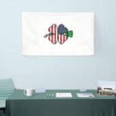 Vintage Shamrock Vlag St. Patricks Dag Spandoek (Beurs)