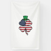 Vintage Shamrock Vlag St. Patricks Dag Spandoek (Verticaal)