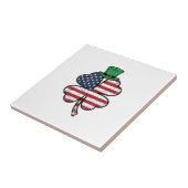Vintage Shamrock Vlag St. Patrick's Dag Tegeltje (Zijkant)
