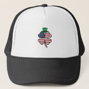 Vintage Shamrock Vlag St. Patrick's Dag Trucker Pet