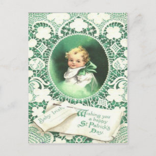 Vintage Shamrocks Emerald Isle St. Patrick's Day C Briefkaart