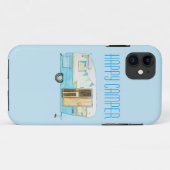 Vintage Shasta Camper Trailer iPhone Hoesje (Achterkant (horizontaal))