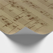 Vintage sheet music background cadeaupapier (Hoek)
