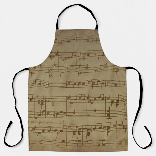 Vintage sheet music background schort (Voorkant)