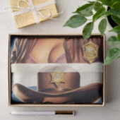 Vintage Sheriff Pin-up Tissuepapier (Geschenk)