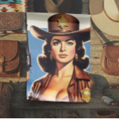Vintage Sheriff Pin-up Tissuepapier