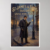 Vintage Sherlock Holmes-advertentie Poster (Voorkant)