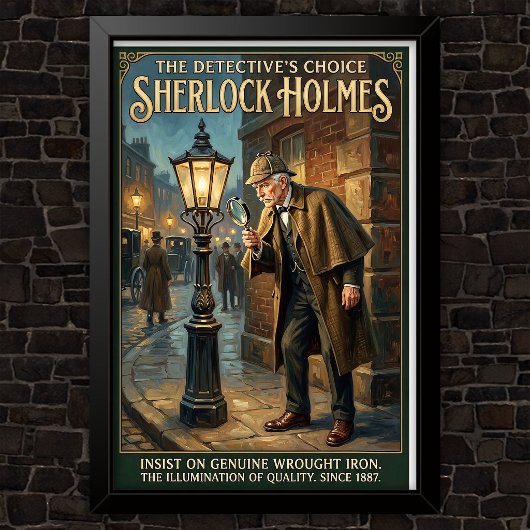 Vintage Sherlock Holmes-advertentie Poster