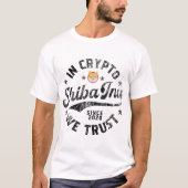 Vintage Shiba Inu Crypto Design T-shirt (Voorkant)