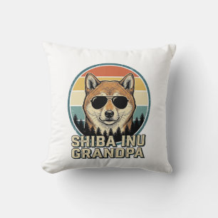 Vintage Shiba Inu Opa Hond Shirt Ontwerp_1 Kussen