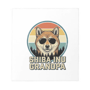 Vintage Shiba Inu Opa Hond Shirt Ontwerp_1 Notitieblok