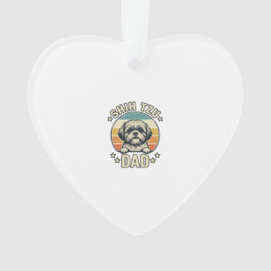 Vintage Shih Tzu Vader Hond Liefhebber Shirt Ontwe Ornament