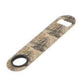 Vintage Ship And Map Speed Flessenopener (Achterkant Gekanteld)