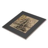 Vintage Ship And Map Tegeltje (Zijkant)