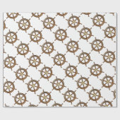 Vintage Ship wheel Cadeaupapier (Vlak)