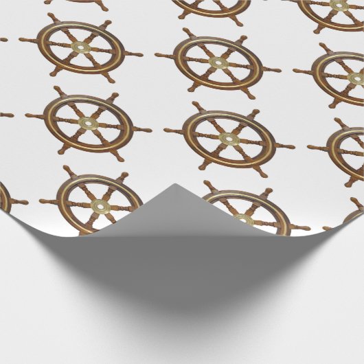 Vintage Ship wheel Cadeaupapier (Hoek)