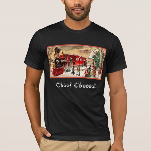 Vintage-Shirt met kersttrein T-shirt (Voorkant)