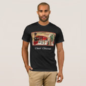 Vintage-Shirt met kersttrein T-shirt (Voorkant volledig)