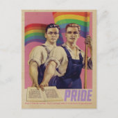 Vintage SHOUT IT Pride Briefkaart (Voorkant)