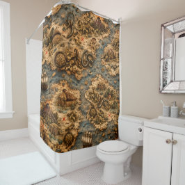 Vintage shower curtain douchegordijn