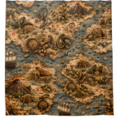 Vintage shower curtain douchegordijn (Voorkant)