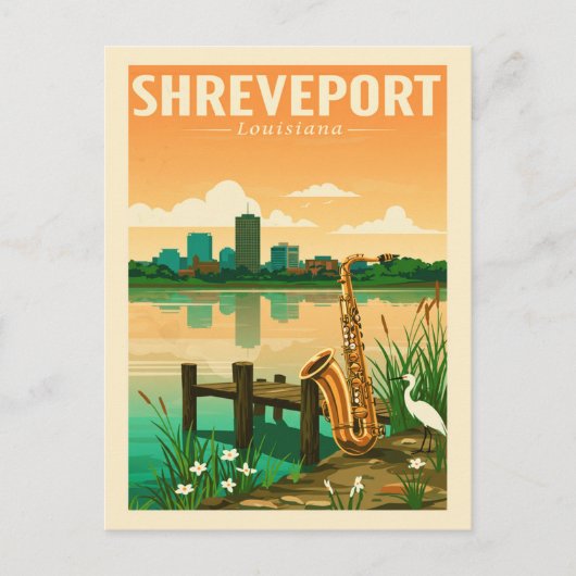 Vintage Shreveport Louisiana Briefkaart (Voorkant)