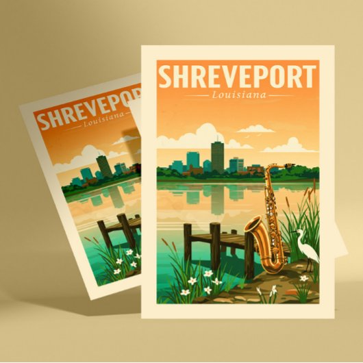Vintage Shreveport Louisiana Briefkaart