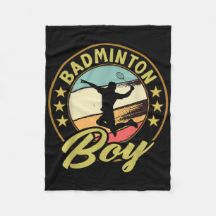 Vintage Shuttle-ontwerp voor badmintonspelers, Bad Fleece Deken