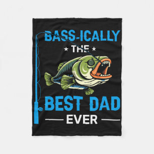 Vintage Sically Beste Papa Ooit Visser Vaderdag Fleece Deken
