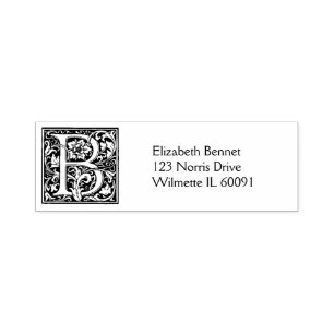 Vintage Sieradelijke Initiaal met Monogram Zelfinktende Stempel