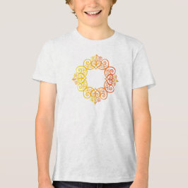 Vintage Sieradelijke Lijst Elegante Sierrand Tri-Blend Shirt