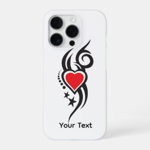 Vintage Sierhart met Bloem Tattoo Kunst iPhone 16 Pro Hoesje