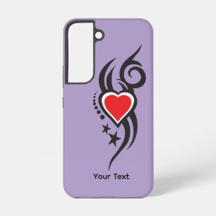 Vintage Sierhart met Bloem Tattoo Kunst Samsung Galaxy Hoesje