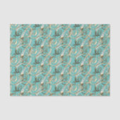 Vintage Sierlijk Gouden Monogram B Tissuepapier (Voorkant)