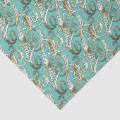 Vintage Sierlijk Gouden Monogram B Tissuepapier (Detail)