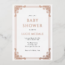 Vintage Sierlijke Lijst Baby Shower Echt