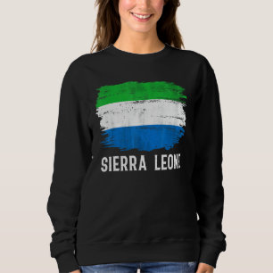 Vintage Sierra Leone-vlag voor Sierra Leonianen Trui