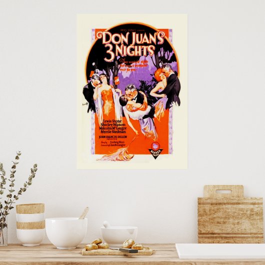 Vintage Silent Film Poster (Keuken)