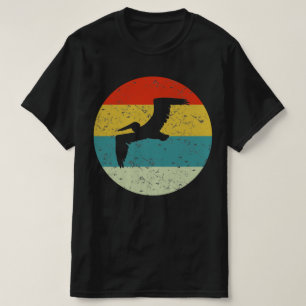 vintage silhouette 70's van de pelicaanse retro t-shirt