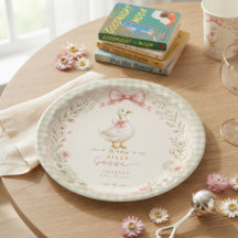 Vintage Silly Goose Coquette Roze Baby Shower