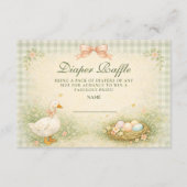 Vintage Silly Goose Garden Diapper Raffle Informatiekaartje (Voorkant)