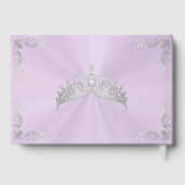 Vintage Silver Border & Tiara - Lavender Gastenboek (Achterkant)