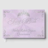 Vintage Silver Border & Tiara - Lavender Gastenboek (Voorkant)