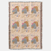 Vintage Silver & Gold Hearts Valentijn Briefkaart Deken (Voorkant Verticaal)