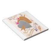 Vintage Silver & Gold Hearts Valentijn Briefkaart Notitieblok (Schuin)