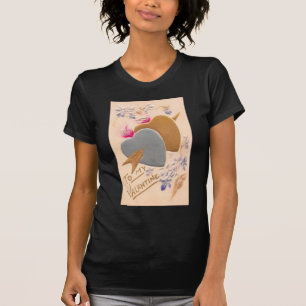 Vintage Silver & Gold Hearts Valentijn Briefkaart T-shirt